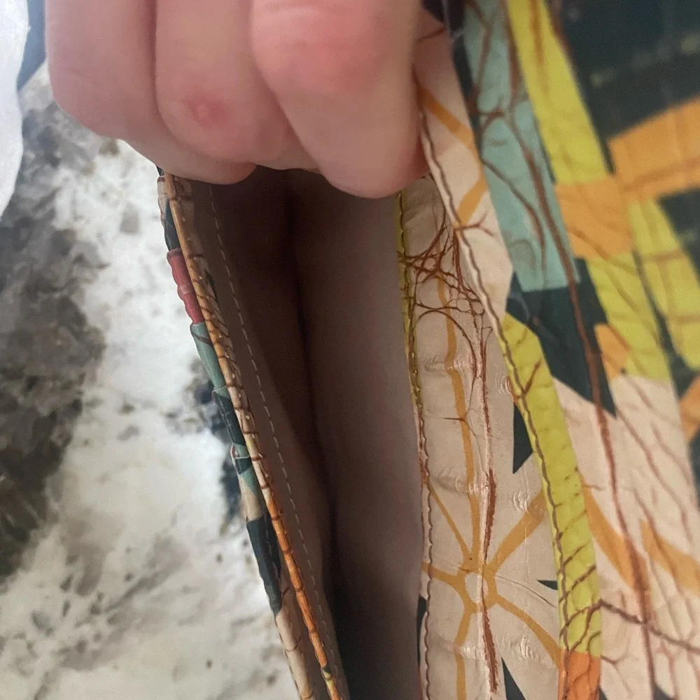 Brahmin Ady Retro Jungle Melbourne Wallet Genuine Leather - Picture 6 of 11